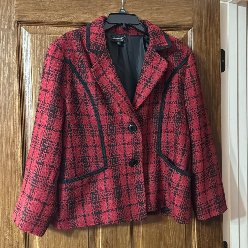 Holiday plaid blazer